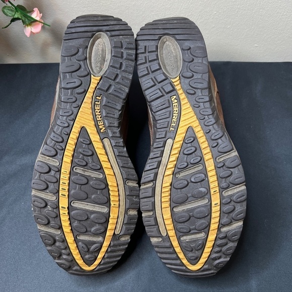 🌹 Merrell Meridian Dark Earth Leather Trail Hiking Sport Shoes Mens 10.5 Casual - Picture 11 of 16